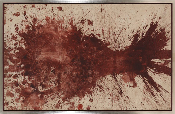 Hermann Nitsch - Ohne Titel (Schüttbild) - Image du cadre