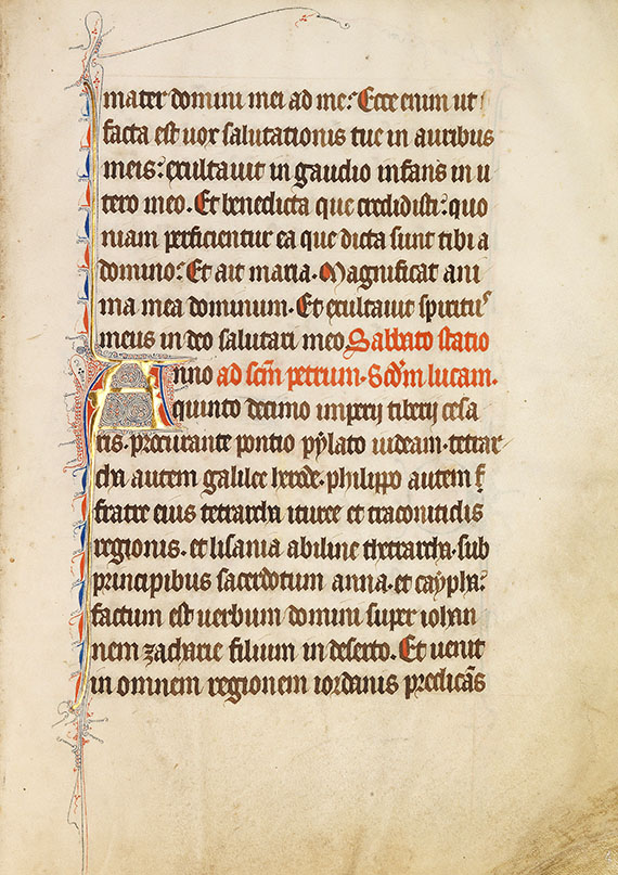 Manuskripte - Lektionar. Pergamenthandschrift, Frankreich um 1325-50