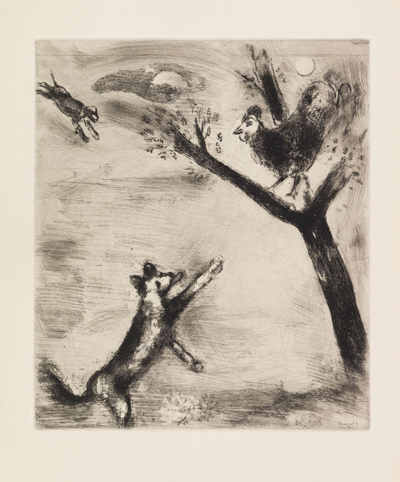 Marc Chagall - La Fontaine, Les fables. Widmungsexemplar. 2 Bände - Autre image