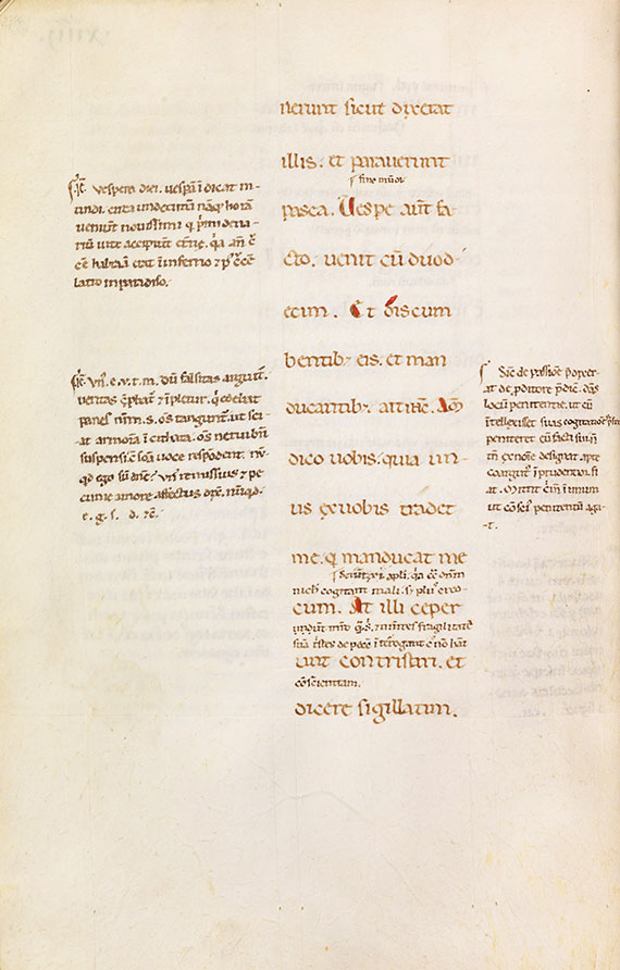  Manuskripte - Markus-Evangelium mit Glossa ordinaria. Pergamenthandschrift, Italien - Autre image