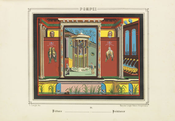   - Sammelband mit Darstellungen pompeijanischer Wandmalereien