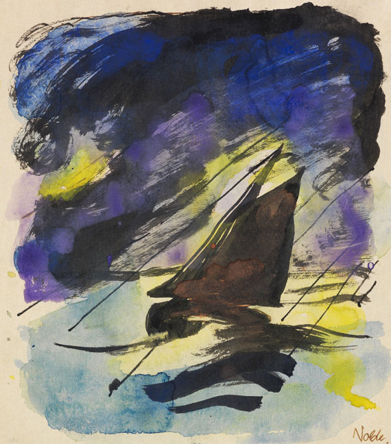 Emil Nolde - Segelboot im Wind