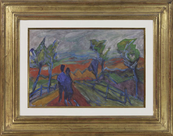 Helmuth Macke - Paar in Landschaft - Image du cadre