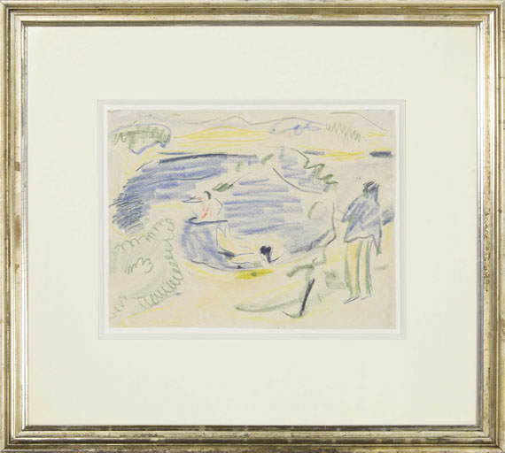 Ernst Ludwig Kirchner - Badende (Badende im Teich) - Image du cadre