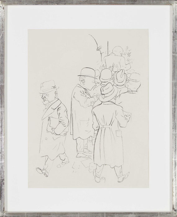 George Grosz - An der Börse - Image du cadre