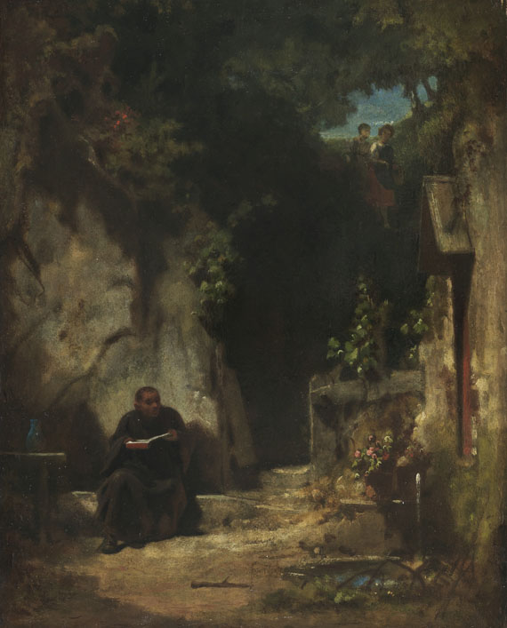 Carl Spitzweg - Einsiedler mit Mädchen