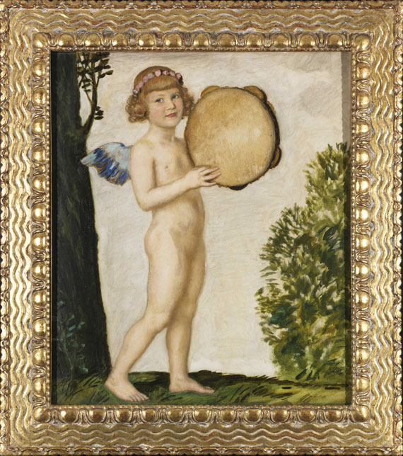 Franz von Stuck - Eros mit Tamburin - Image du cadre