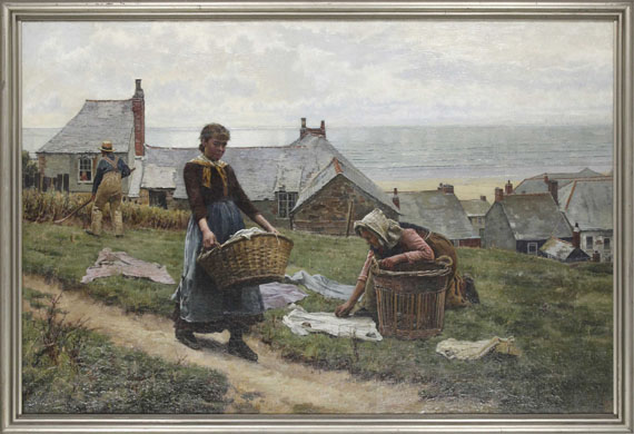 William Henry Bartlett - A bad wind for fish, but a good one for drying - Image du cadre