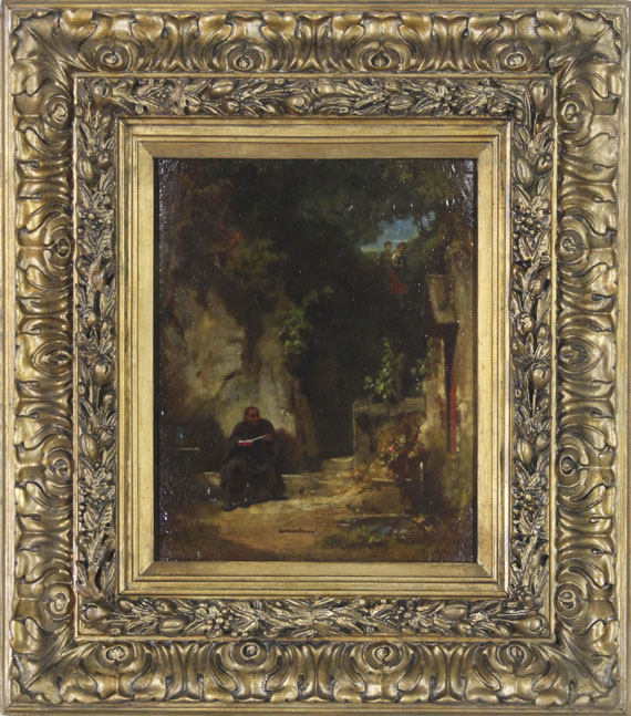Carl Spitzweg - Einsiedler mit Mädchen - Image du cadre