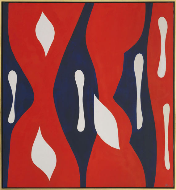 Ernst Wilhelm Nay - Doppelspindel-Rot - Image du cadre