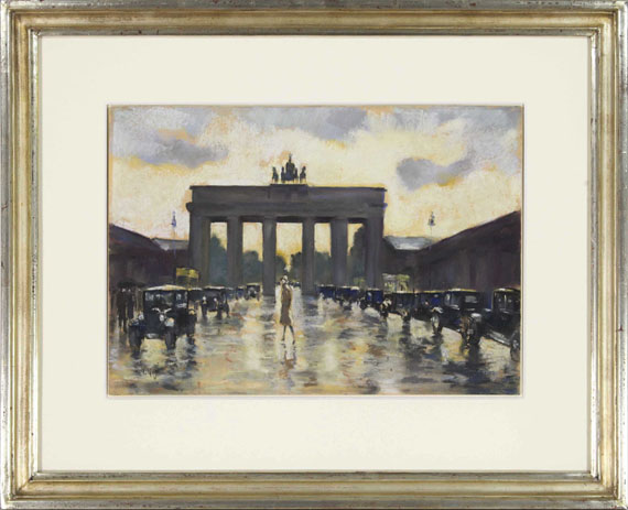 Lesser Ury - Brandenburger Tor vom Pariser Platz aus gesehen - Image du cadre