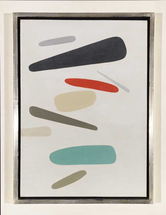 Willi Baumeister - Formen farbig (Fliegende Formen) - Image du cadre