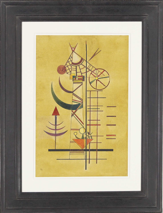 Wassily Kandinsky - Gebogene Spitzen - Image du cadre