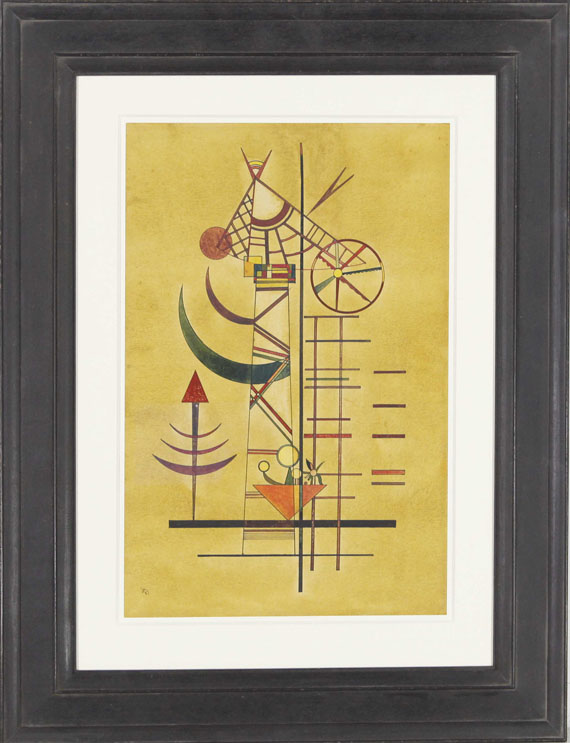 Wassily Kandinsky - Gebogene Spitzen - Image du cadre