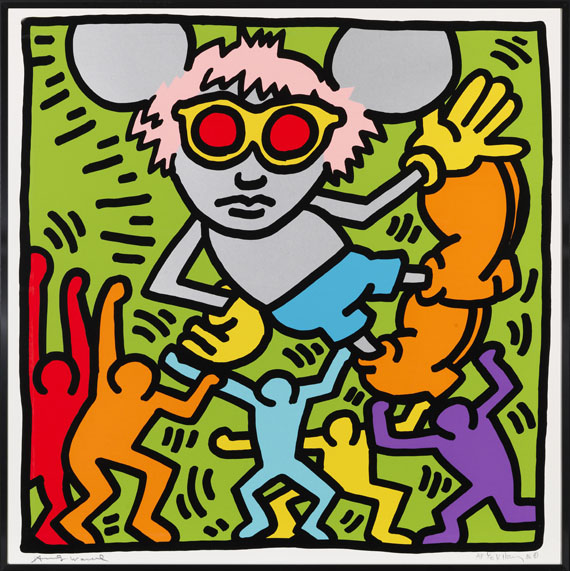 Keith Haring - Andy Mouse (4 Blatt) - Image du cadre
