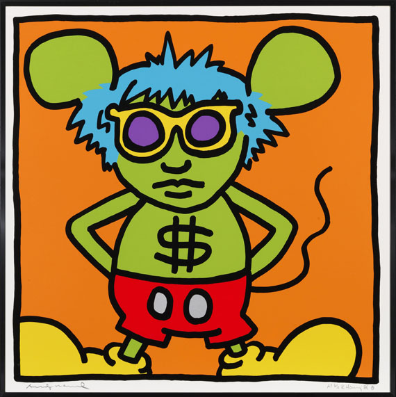 Keith Haring - Andy Mouse (4 Blatt) - Image du cadre