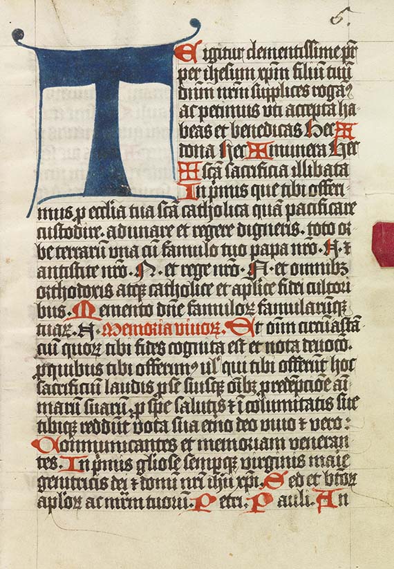  Manuskripte - Missale. Lateinische Pergamenthandschrift - Autre image