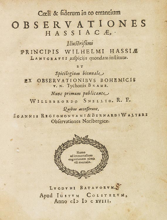 Willebrord Snellius - Coeli & siderum in eo errantium observationes Hassiacae