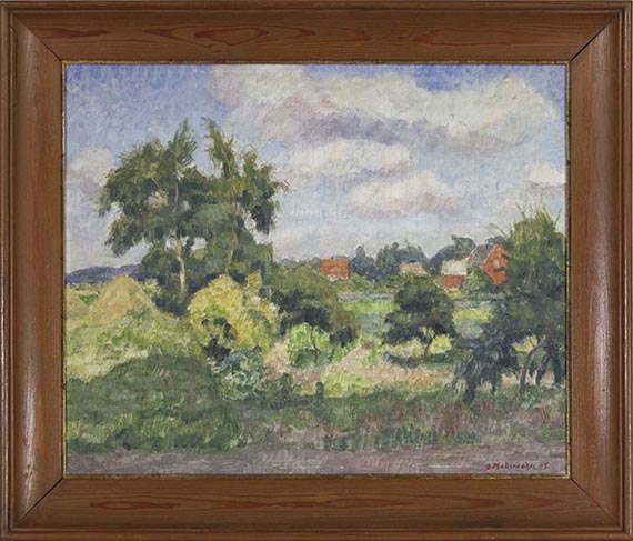Otto Modersohn - Sommertag in den Feldern bei Fischerhude - Image du cadre