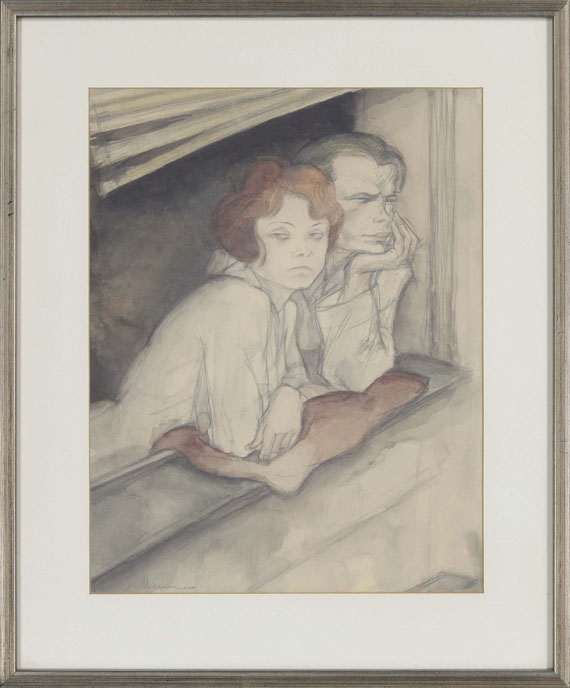 Jeanne Mammen - Paar auf der Fensterbank - Image du cadre