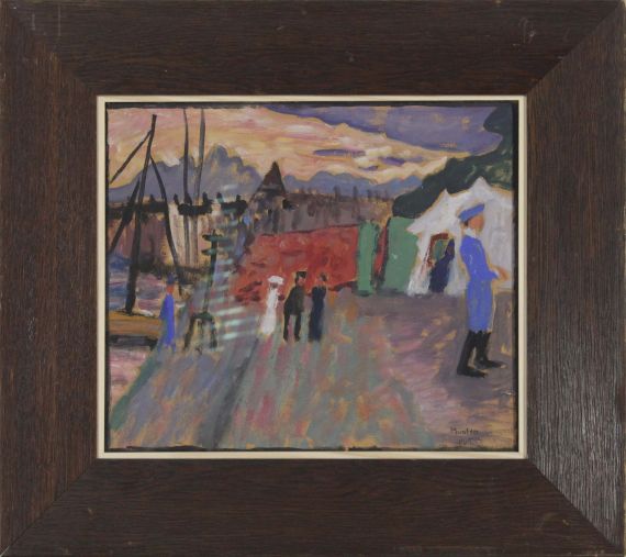 Gabriele Münter - Från Djurgårdsbron, Stockholm (Bei der Tiergartenbrücke) - Image du cadre