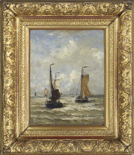 Hendrik Willem Mesdag - Die Rückkehr der Fischer - Image du cadre