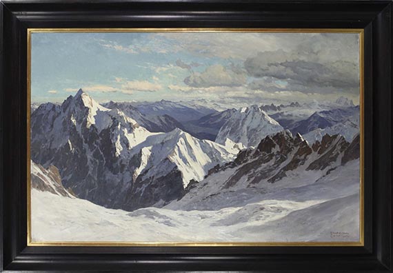 Edward Harrison Compton - Zugspitzplatt im Winter - Image du cadre