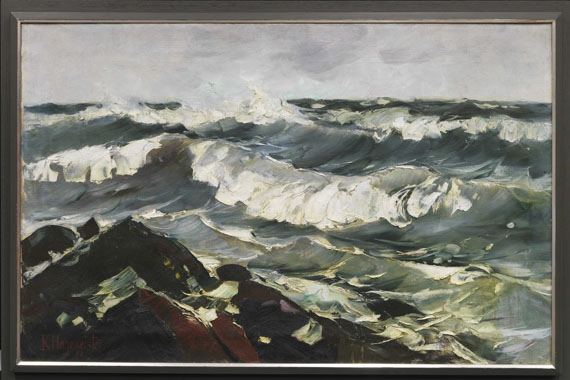 Karl Hagemeister - Die Welle (Bewegte See) - Image du cadre