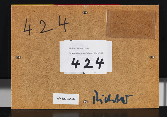 Gerhard Richter - Schwarz, Rot, Gold II - Verso