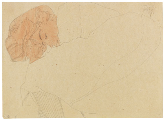 Egon Schiele - Schlafendes Mädchen (Melanie Schiele)