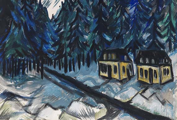 Erich Heckel - Erzgebirgslandschaft im Winter - Autre image