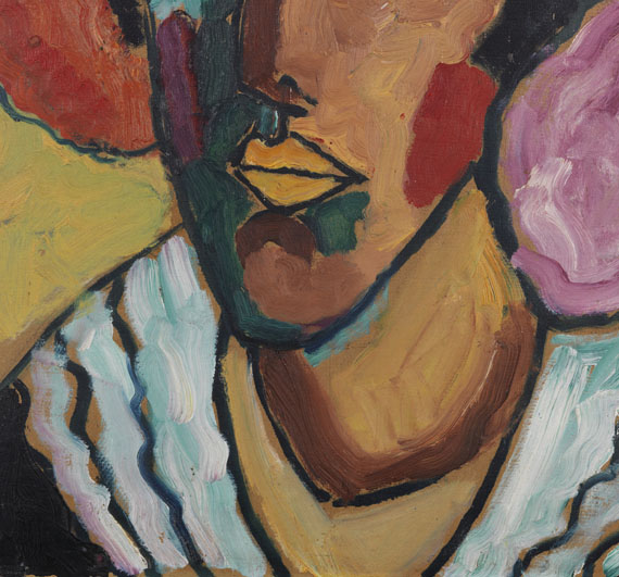 Alexej von Jawlensky - Frauenkopf mit Blumen im Haar - Autre image