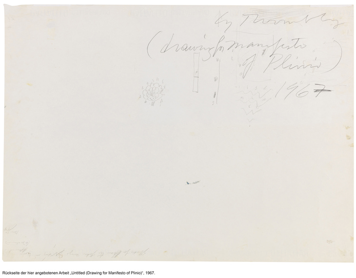 Cy Twombly - Untitled (Drawing for Manifesto of Plinio) - Autre image