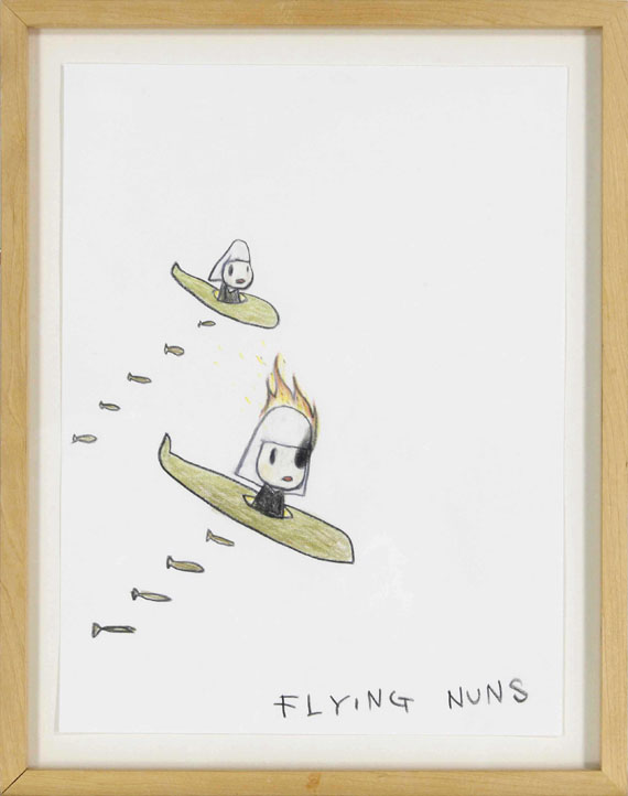 Yoshitomo Nara - Flying Nuns - Image du cadre