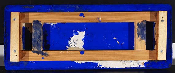 Yves Klein - Monochrome bleu sans titre - Verso