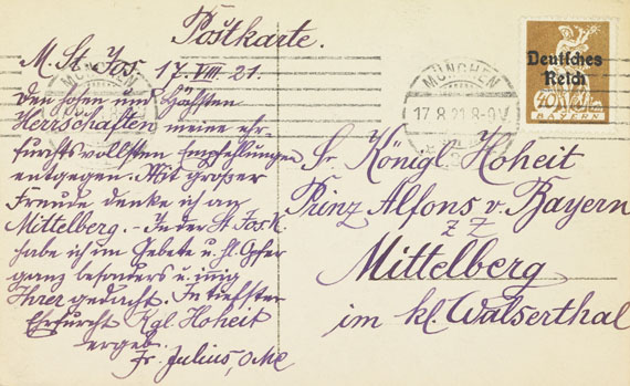   - Sammlung von ca. 1900 Postkarten u. Autographen aus dem Umfeld des bayr. Königshauses - Autre image