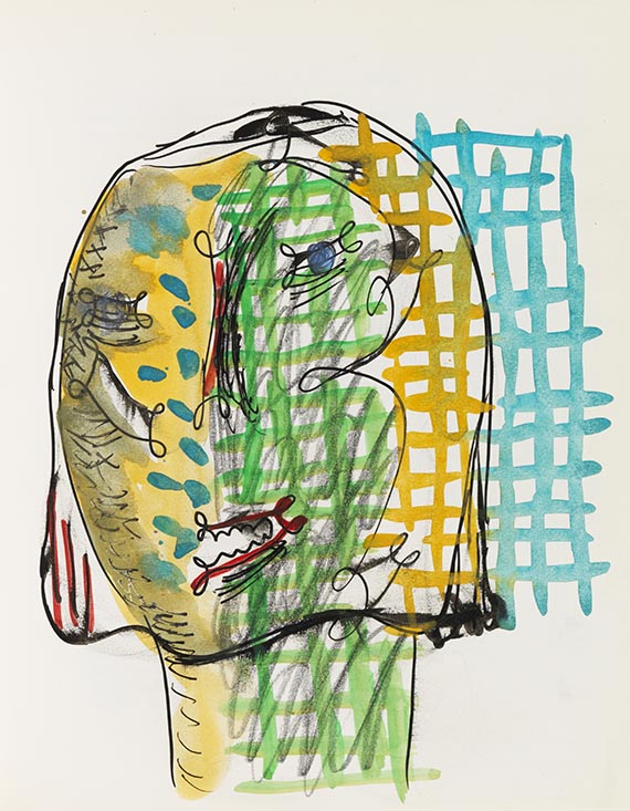 Markus Lüpertz - Homo homini lupus. Ausstellungskatalog mit 4 Orig.-Zeichnungen - Autre image