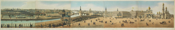 Dmitri Indeiseff - Moscou. Panorama, lith. von Ph. Benoist und Aubrun, in 2 Teilen