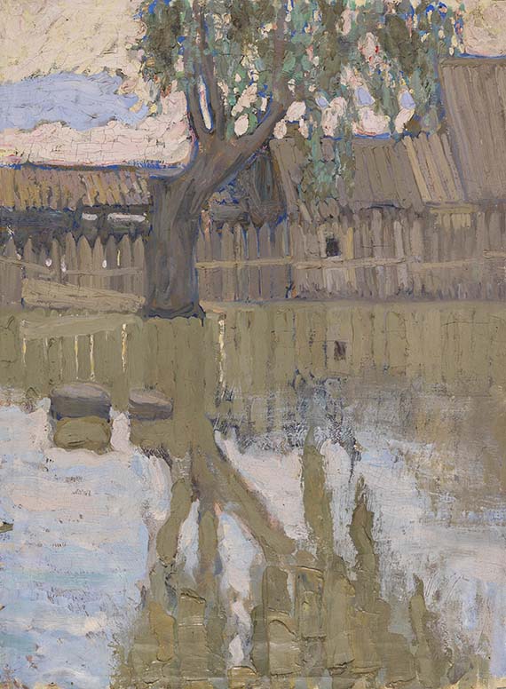 Wladimir Baranoff-Rossiné - Arbre et son reflet dans l'eau