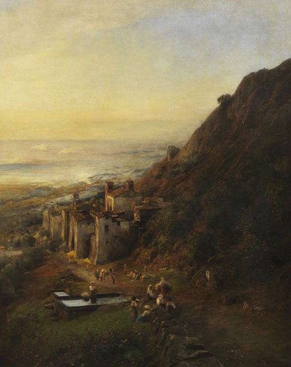Albert Flamm - Landschaft an der Amalfiküste