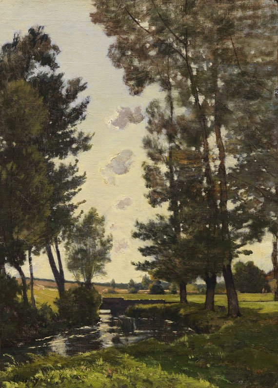 Henri Joseph Harpignies - Paysage au ruisseau