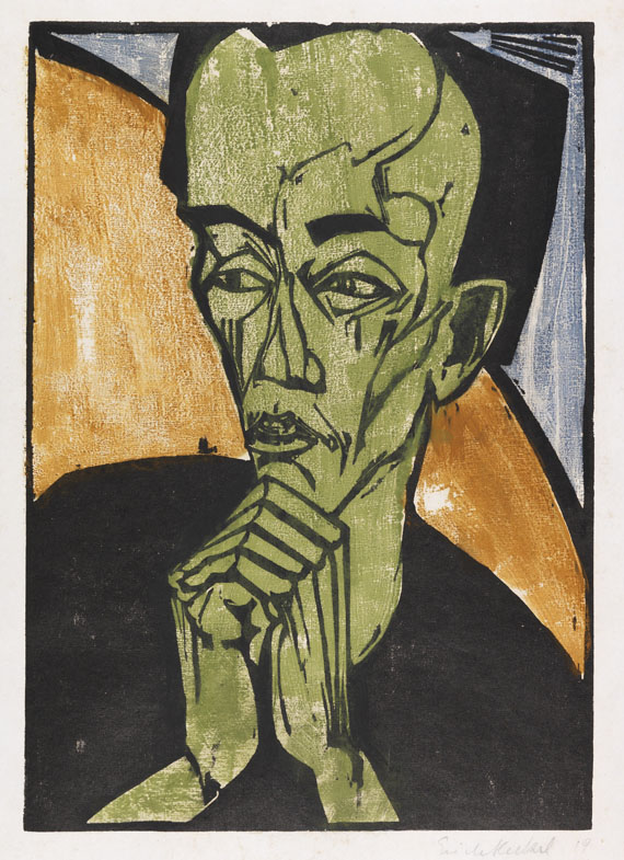 Erich Heckel - Männerbildnis