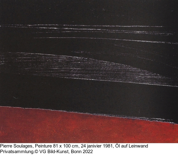 Pierre Soulages - Peinture 54 x 73 cm, 26 septembre 1981