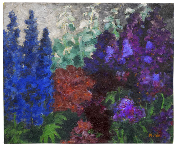 Emil Nolde - Rittersporn und Silberpappeln