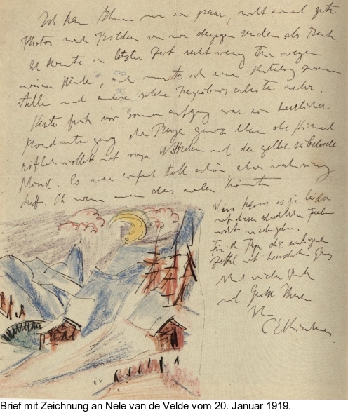 Ernst Ludwig Kirchner - Wintermondnacht – Längmatte bei Monduntergang