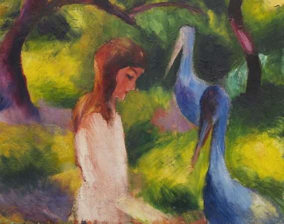 August Macke - Mädchen mit blauen Vögeln (Kind mit blauen Vögeln) - Autre image