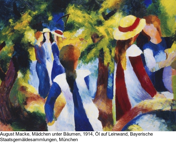 August Macke - Mädchen mit blauen Vögeln (Kind mit blauen Vögeln) - Autre image