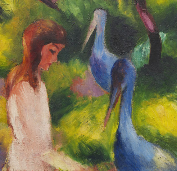 August Macke - Mädchen mit blauen Vögeln (Kind mit blauen Vögeln) - Autre image