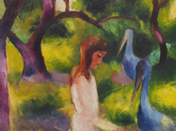 August Macke - Mädchen mit blauen Vögeln (Kind mit blauen Vögeln) - Autre image