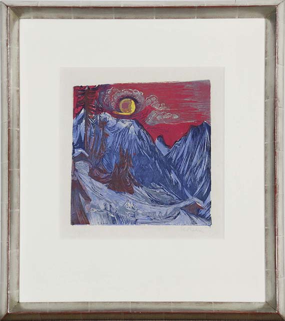 Ernst Ludwig Kirchner - Wintermondnacht – Längmatte bei Monduntergang - Image du cadre